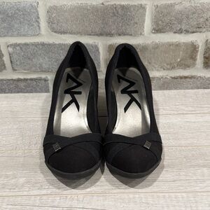 Anne Klein Sport Black Heels with Silver Accent